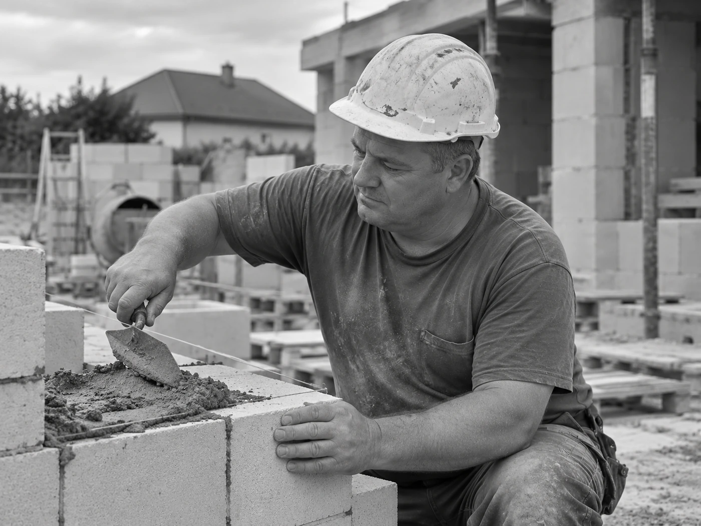 Tradesman at a worksite